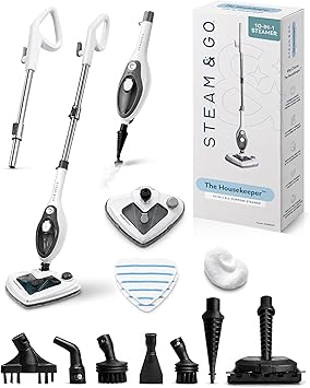 Steam & Go 10-in-1 Multi-Surface Steam Mop - Deep Clean with Heat