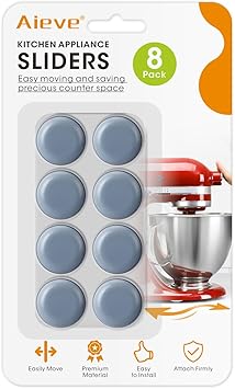 Aieve Appliance Sliders, 8 Pcs Small Appliance Slider for Countertop, Self Adhesive Caster Wheels Rollers, Coffee Bar Accessories Kitchen Gadgets Home Must Have for Mixer Coffee Maker Air Fryer