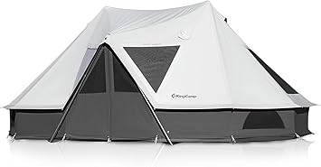 KingCamp Canvas Bell Yurt Tents, 4 Seasons Large Waterproof & Windproof Luxury Glamping Tent w/Stove Jack for Family Outdoor Camping, Hunting, Parties