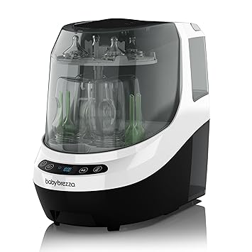Baby Brezza Baby Bottle Washer Pro - Clinically Proven Better Cleaning - Washer, Sterilizer + Dryer In One Appliance for Essentials like Bottles + Pump Parts – Machine Replaces Brushes + Racks