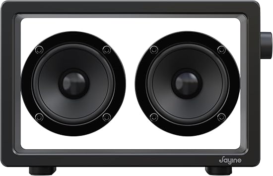 JAYINE Cassette Portable Bluetooth Speaker, 16W Minimalist Speakers Bluetooth Wireless Loud, HD Powerful Sound and Wide Compatibility V5.3 for Indoor Outdoor - Black