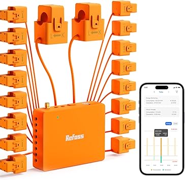 Refoss Smart Home Energy Monitor, Native Open API & Web UI (No Cloud Required), Real Time Electricity Usage Monitor, Power Consumption Meter Works with Home Assistant & MQTT, Solar Net Metering, ETL