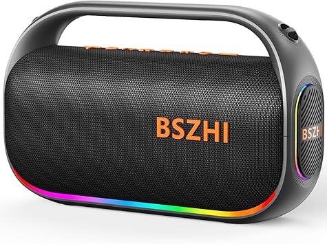 80W(120W Peak) Bluetooth Speaker Loud, Portable IPX6 Waterproof Bluetooth Speakers Wireless TWS for Outdoor, Party, Travel, and Beach Camping with Light, BT5.0, USB/TF Card, AUX