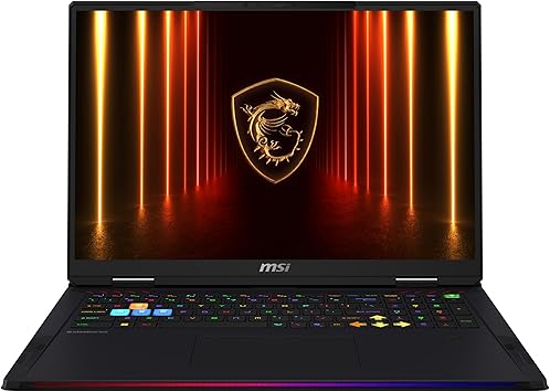 msi Raider 18 HX AI 18” 120Hz UHD+ Gaming Laptop: Intel Core U9-285HX, NVIDIA Geforce RTX 5090, 64GB DDR5, 2TB NVMe SSD, Thunderbolt 5, Wi-Fi 7, Win 11 Pro: Black A2XWJG-069US