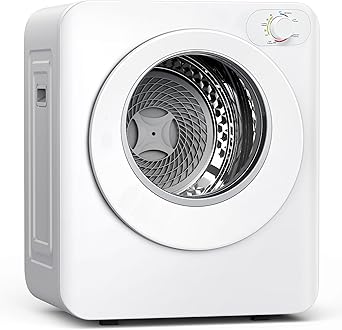 Euhomy Portable Clothes Dryer, 1.5 Cu.Ft. Portable Dryer, 850W Drying Machine with Front-Loading Stainless Steel Drum, 5 Functions, Suitable for Apartments, Dorms, RVs, Small Spaces