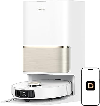 DREAME L50 Ultra Robot Vacuum and Mop White, 19,500Pa Suction, with Auto-Empty and Mop Self-Cleaning, Precise Obstacle Avoidance, HyperStream Detangling DuoBrush