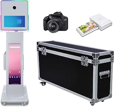 Portable15.6inch Touch Screen DSLR Mirror Photo Booth Selfie Machine with 29inch LCD Display Photo Booth Machine for Birthday Party Events (Photo Booth Machine+ Camera +Printer)