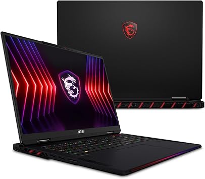 EXCaliberPC [2025] MSI Raider A18 HX A9WIG-082US (AMD Ryzen 9 9955HX3D, 64GB DDR5 RAM, 2X 2TB NVMe SSD, NVIDIA GeForce RTX 5080, 18" UHD+ 120Hz, Windows 11 Pro) Gaming Laptop