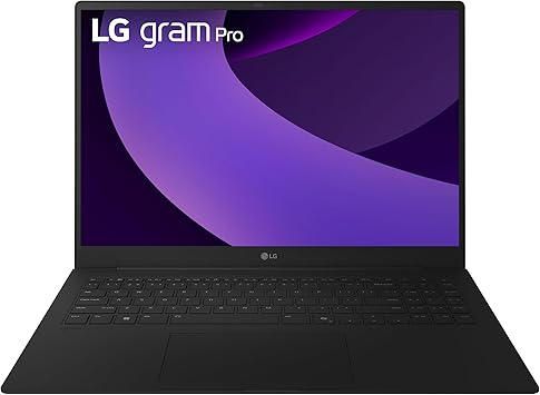 LG gram Pro 16-inch Lightweight Laptop Computer, Intel Evo Edition Powered by Intel Core Ultra9 285H Processor with GDDR7 8GB, NVIDIA RTX5050, Windows 11 Home, 32GB RAM, 2TB SSD, Black