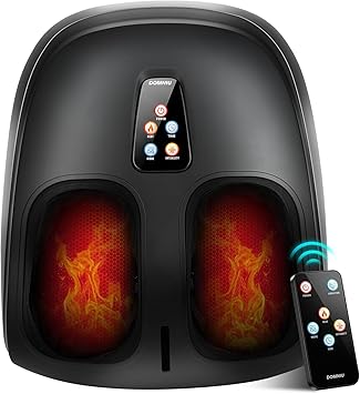 Shiatsu Foot Massager Machine with Heat, Upgraded Deep Kneading Feet Massager for Deliver Pain Relief, Plantar Fasciitis, Neuropathy, Gifts for Women/Mom & Dad, Father’s & Mother’s Day, Fits up to 13”